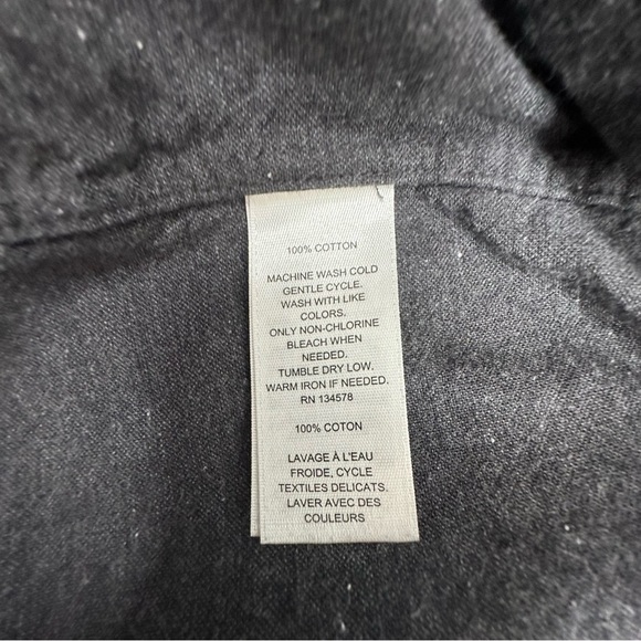 Vineyard Vines Men’s Large Speckled Charcoal Gray Long Sleeve Button Down Shirt - Picture 7 of 9